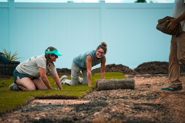 mother and daughter working together